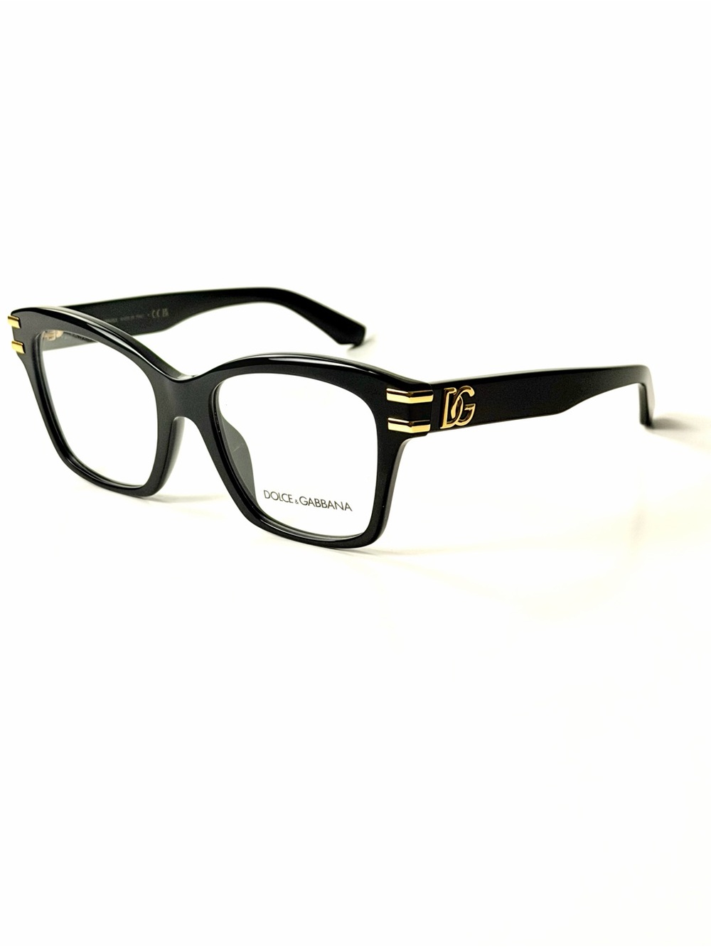 Dolce and Gabbana DG 3419 501 Black with Gold Authentic New Eyeglasses